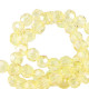 Top Glas Facett Glasschliffperlen 4mm rund Yellow flash-pearl shine coating